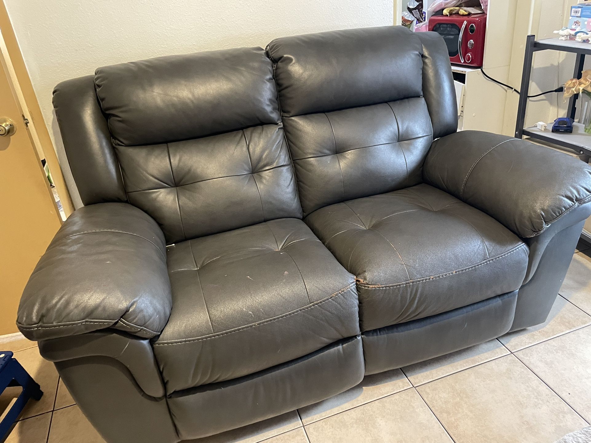 Leather Recliner 2 Seats 