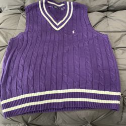 Classic Men’s 2XL Purple Sweater Vest