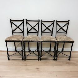 $80 for (4) Counter Height Metal Stools w/Padded Seat