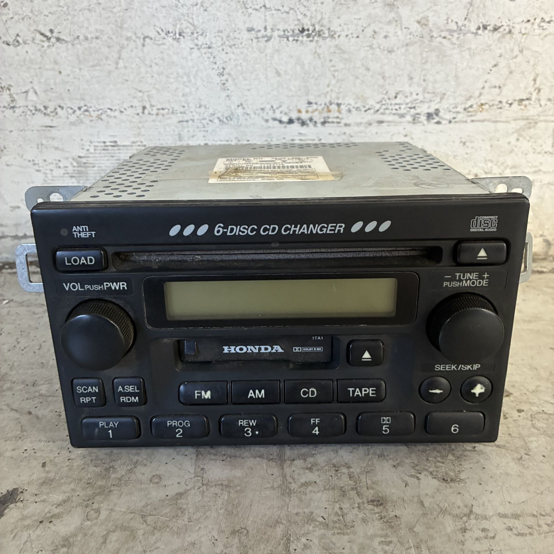 Stereo Radio AM FM CD 6 Disc Cassette 39100S84A300 Fit 01-02 HONDA ACCORD E10-56