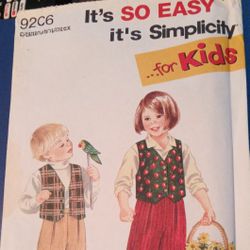 Simplicity Kids Vest & Pants Sewing Pattern 