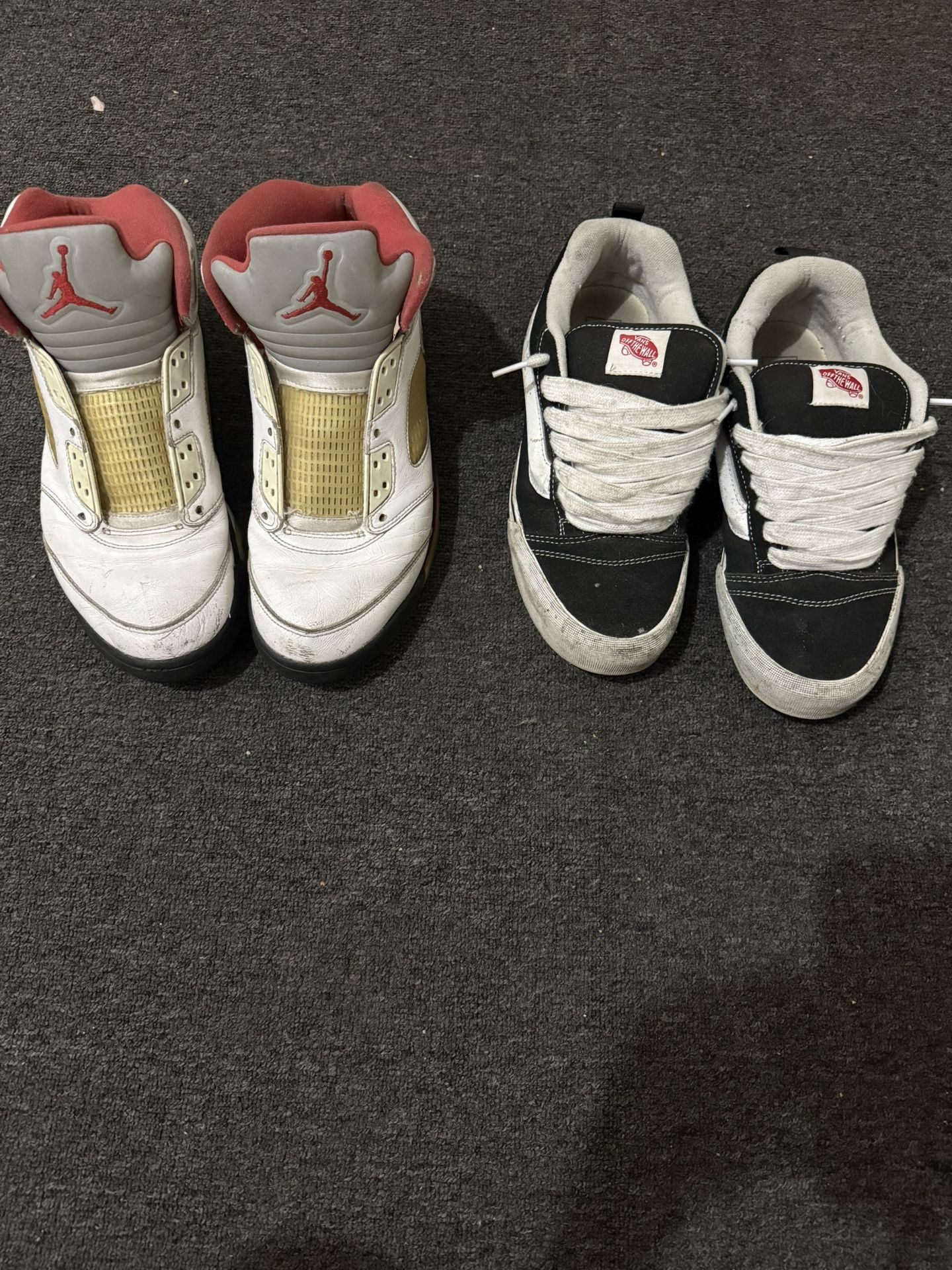 Jordan 5 Fire Red & Knu Skool Vans