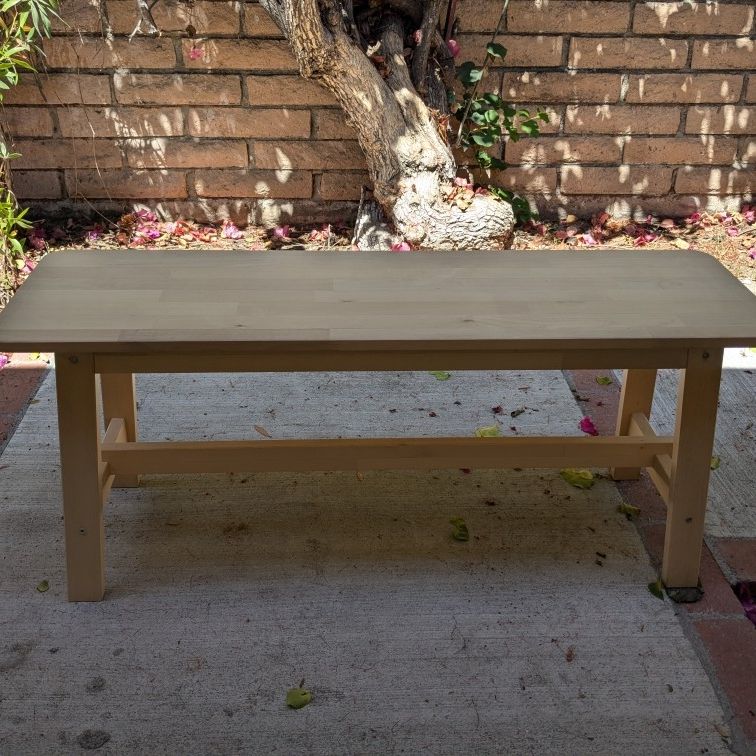Ikea Discontinued Solid Wood Norraker Bench for Sale in Garden 