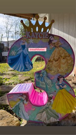 Disney Princess Number 3 Custom Piñata