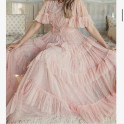 Pink blush Maxi Tulle Dress