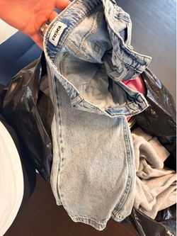 Bag of girl jeans clothes