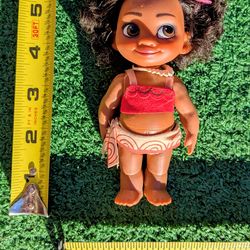 Disney Baby Moana Animator's Collection 6" Mini Doll Multi-Joint Toy Figure EUC
