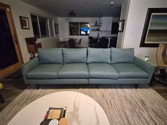 Room & Board Jasper Sectional Sofa — 2 Piece, Teal, Like New