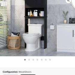 Black Wooden Storage Cabinet 