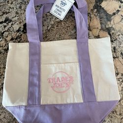 Trader Joe's Mini Pastel Canvas Tote Bag