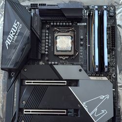 Aorus MOBO, Intel CPU, Corsair RAM