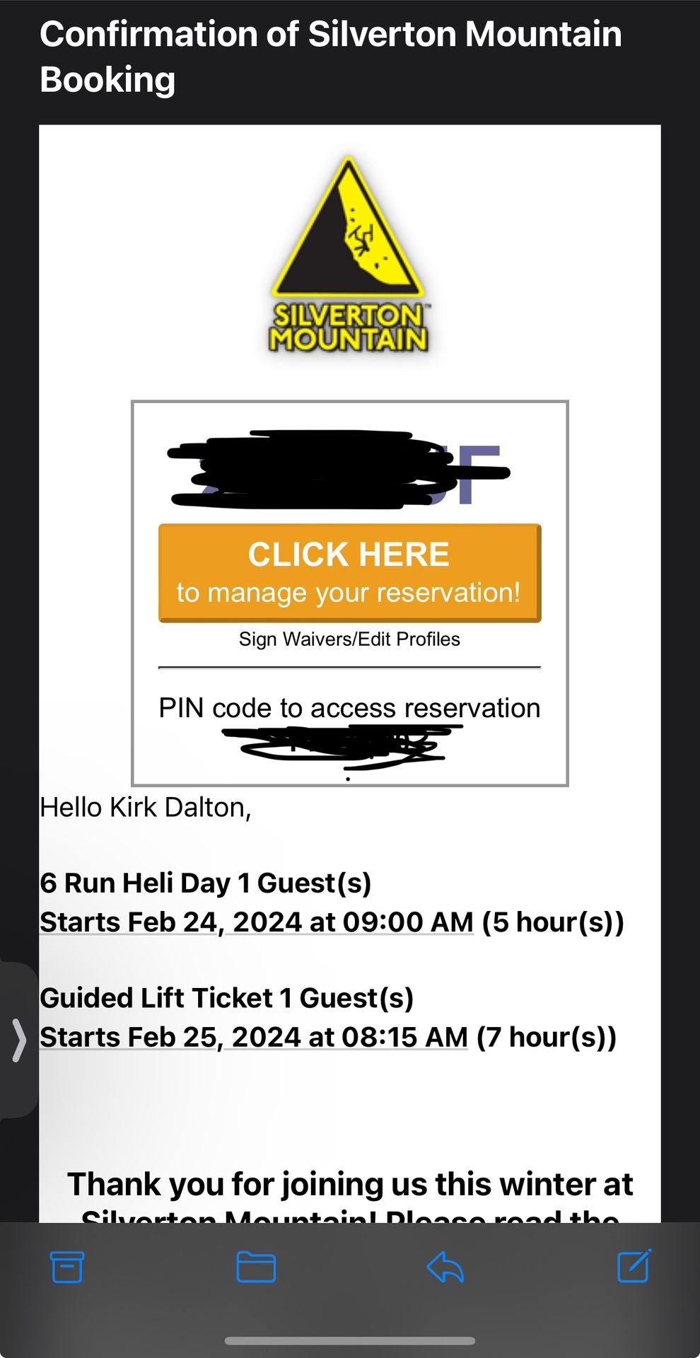 Silverton Mountain - 6-run heli & Guided Lift Ticket (Feb 24 & 25)
