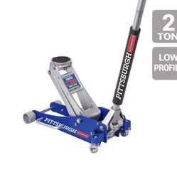 PITTSBURGH 2 Ton Low-Profile Aluminum Racing Floor Jack with RAPID PUMP