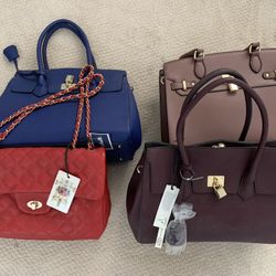 (4) New Medium Sized Handbags All For $25 Firm