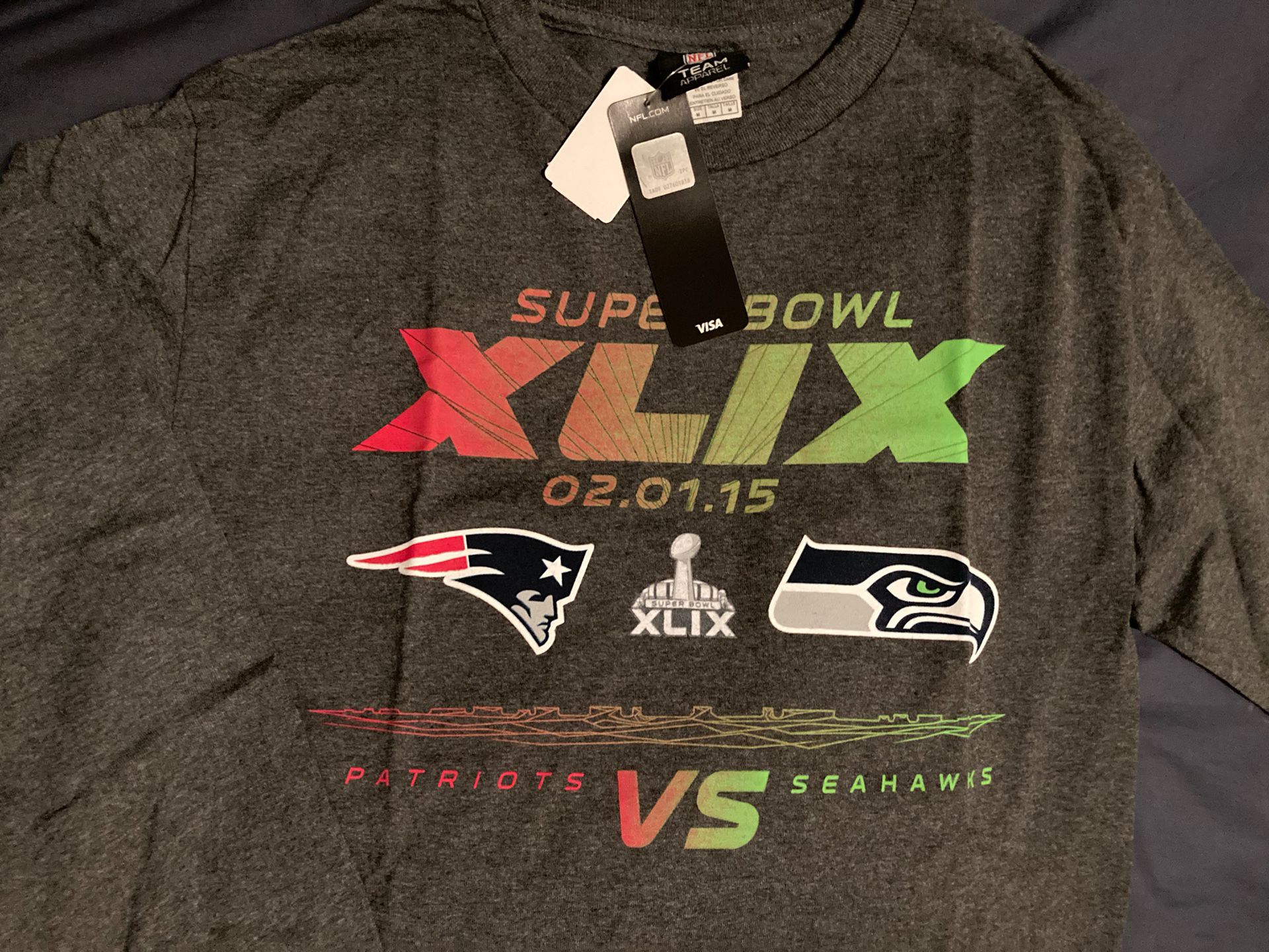 Super Bowl XLIX/49 New England Patriots Medium Long Sleeve T