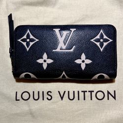 Louis Vuitton Zippy Wallet — Bicolor Empreinte (Black & Beige) — Pre-Loved, Looks New