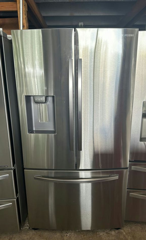 Samsung 3-Door Refrigerator (French Door Fridge) Stainless Steel - Water Dispenser, LED Lighting