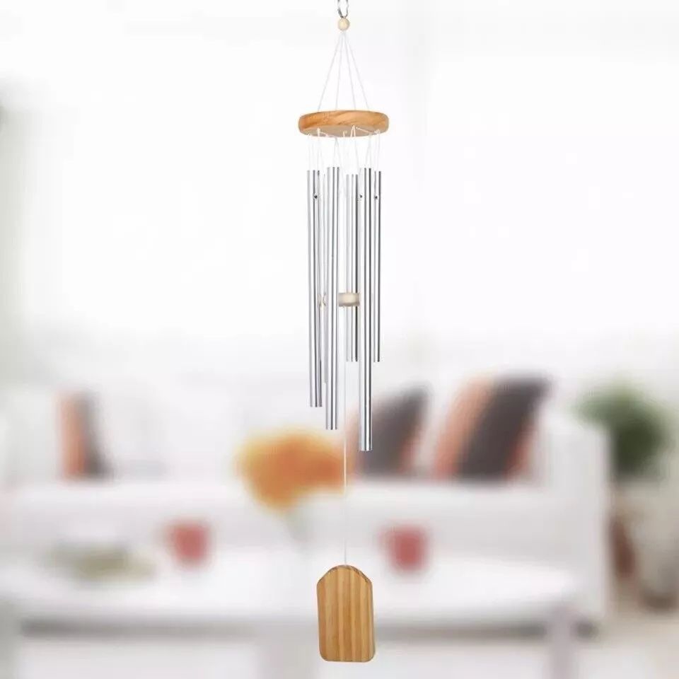 Large 5 Tubes Windchime Chapel Bells Wind Chimes Outdoor Garden Home Decor US