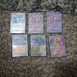 Lot Of 6 Stamped Pokemon Cards 