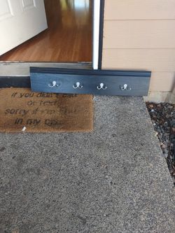 Real Wood Black Coat Rack