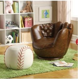 Baseball Chair + Ottoman