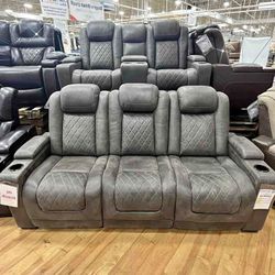 New ❤️ $10 Down Payment Finance ▪️Hyllmont Power Reclining Sofa And Loveseat 