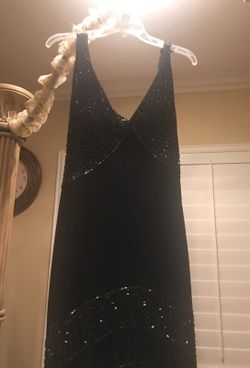 Mermaid style fitted evening gown and prom dress