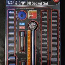 1/4 & 3/8 DR SOCKET SET 
40 PCS.