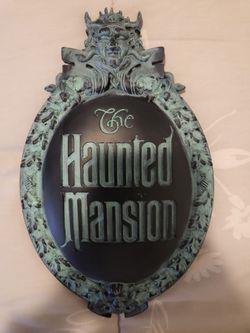 Haunted Mansion Resin Sign