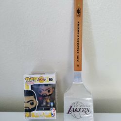 Lakers NBA Basketball Sports Funko Pop Figure & Grill Spatula w/ Bottle Opener Set New