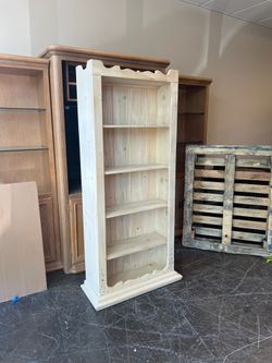 White Farm House Style Book Case