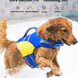【Anti-Choking】Dog Life Jacket - Reflective, Adjustable, For Boating