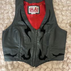 Ladies Leather Vest 