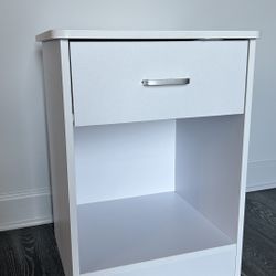 Beautiful White Nightstand Bedside table