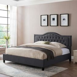 UPHOLSTERED KING SIZED BED FRAME
