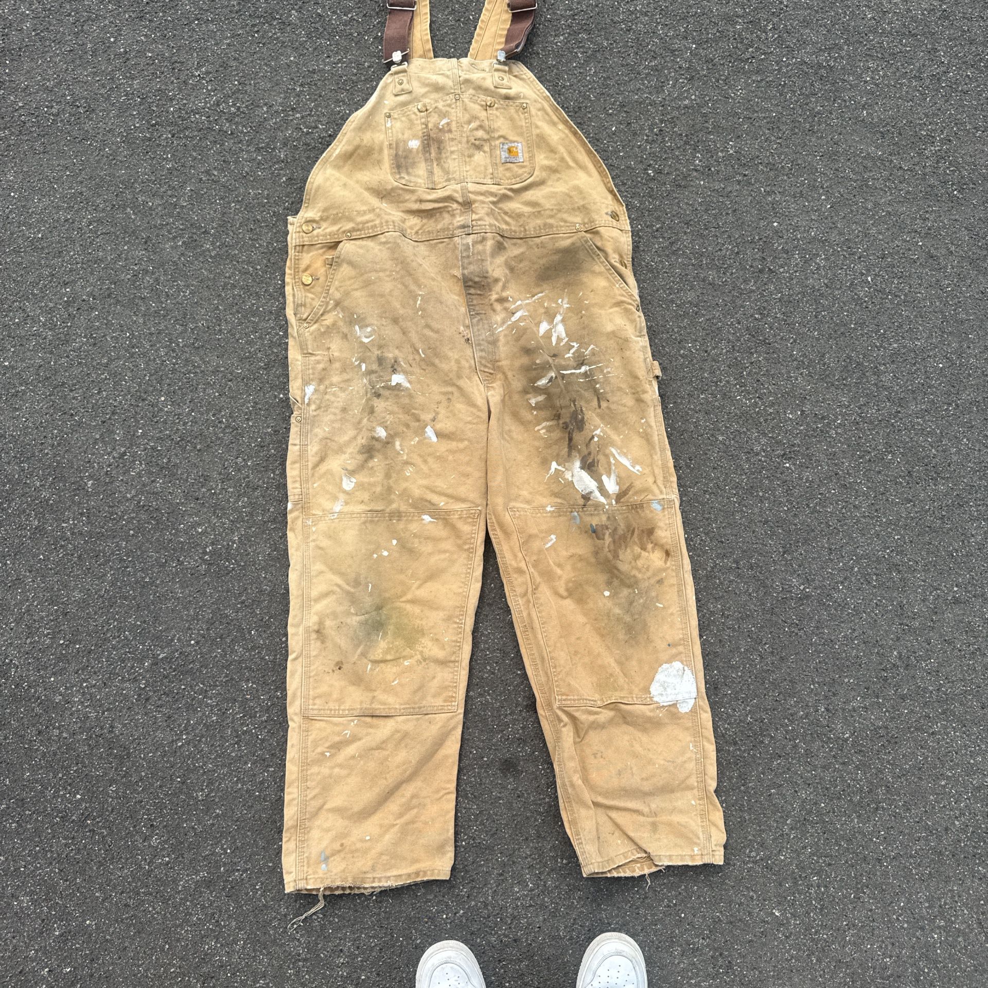 Carhartt Tan/Beige Double Knees Overalls