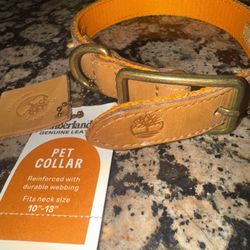 Timberland Leather Pet Collar 10-13in