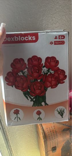 Dexblocks Rose Bouquet Building Block Set 780+ Pcs