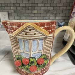 Vintage Strawberry Pitcher 
