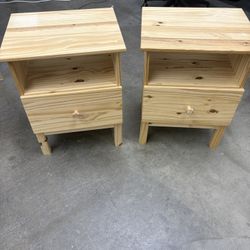 IKEA Pine Wood Night Stands (set of 2)