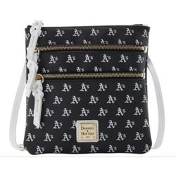 Oakland A’s Dooney & Bourke Triple Zip Crossbody Shoulder Bag