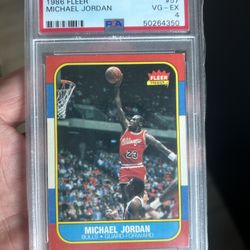 1986 Fleer Michael Jordan Rookie PSA 4. Looks More Like A 6 . Centered 