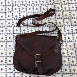 Brown Leather Crossbody Bag
