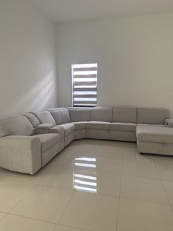 Large Reclining Sectional with storage and pullout sofa bed