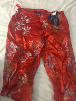 Vintage silk polo sports pants
