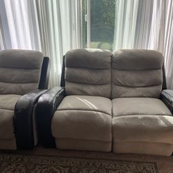 Loveseat And Recliner Pair 