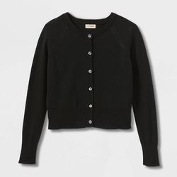 New Girls Black Holiday Cardigan 