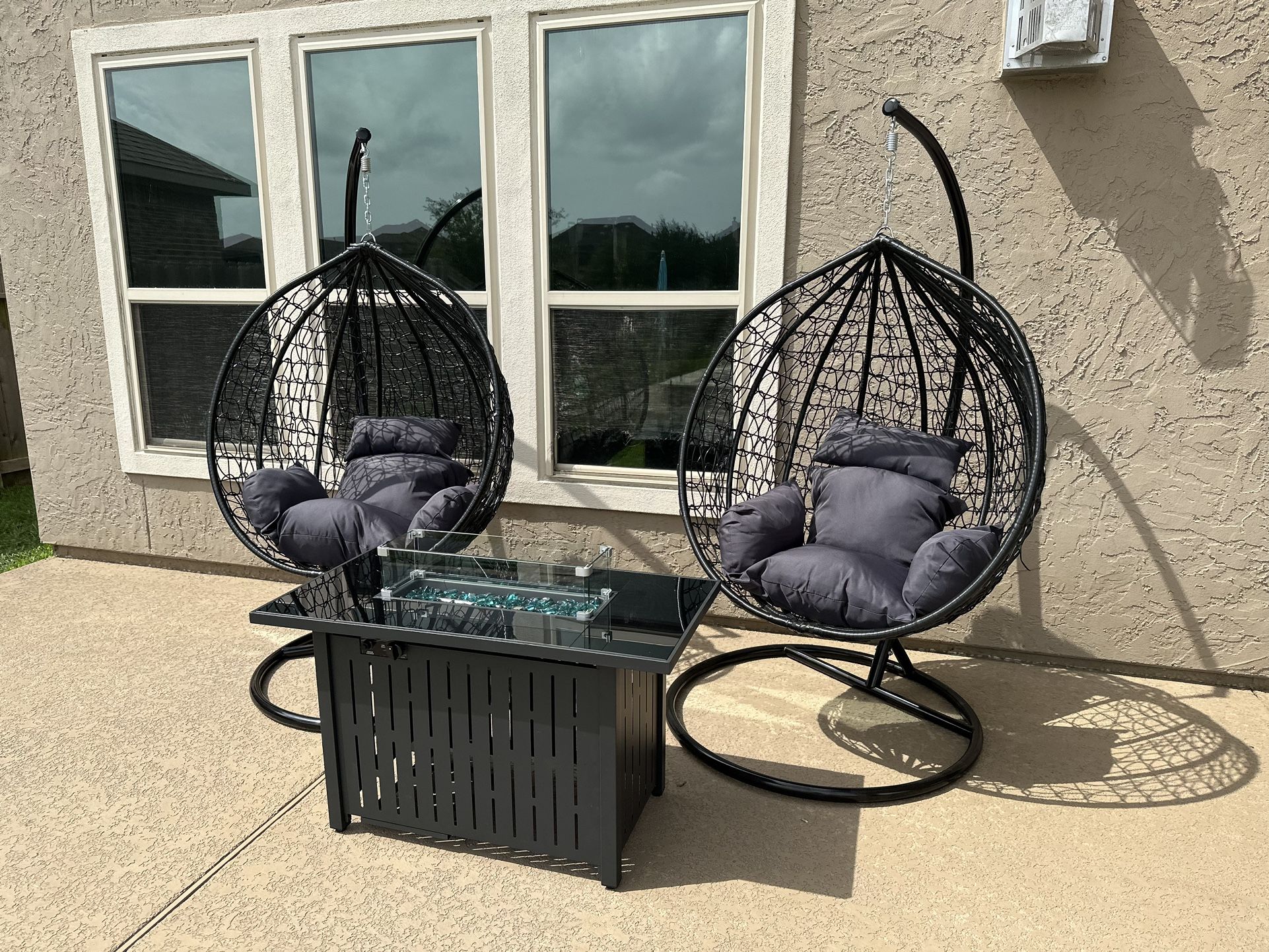 Brand New Set Of Two Swing Chairs With Cushions(we Finance And Deliver)