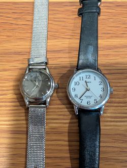 Calvin Klein Timex Women Ladies Lot of 2 Wrist Watches Bundle New Battery Runs Used