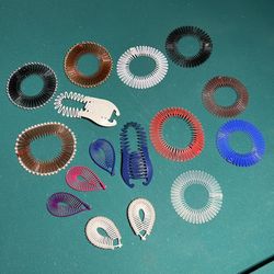 Hair, accessories, assorted hair rings, and hoops 16 piece set